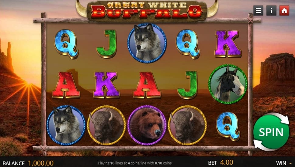 Great White Buffalo slot gameplay