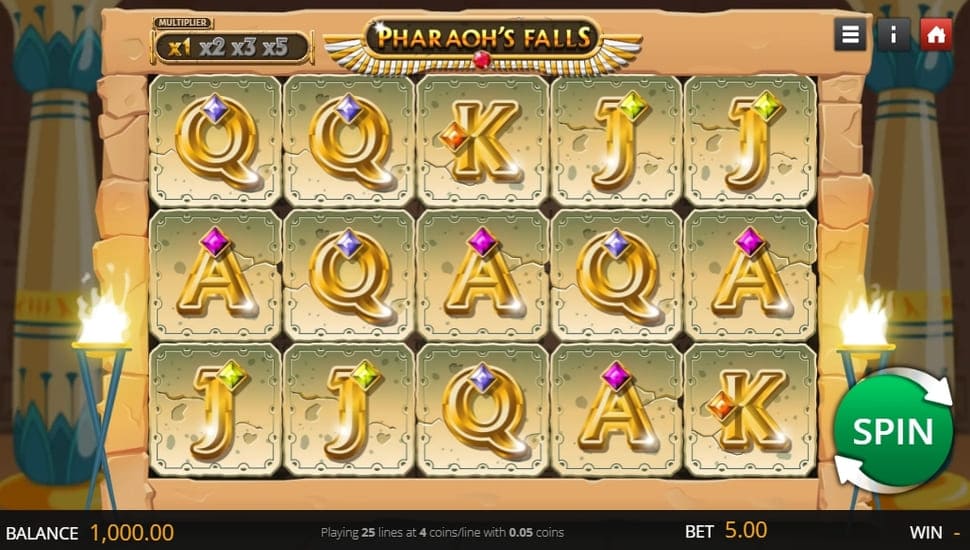 Pharaohs Falls slot gameplay